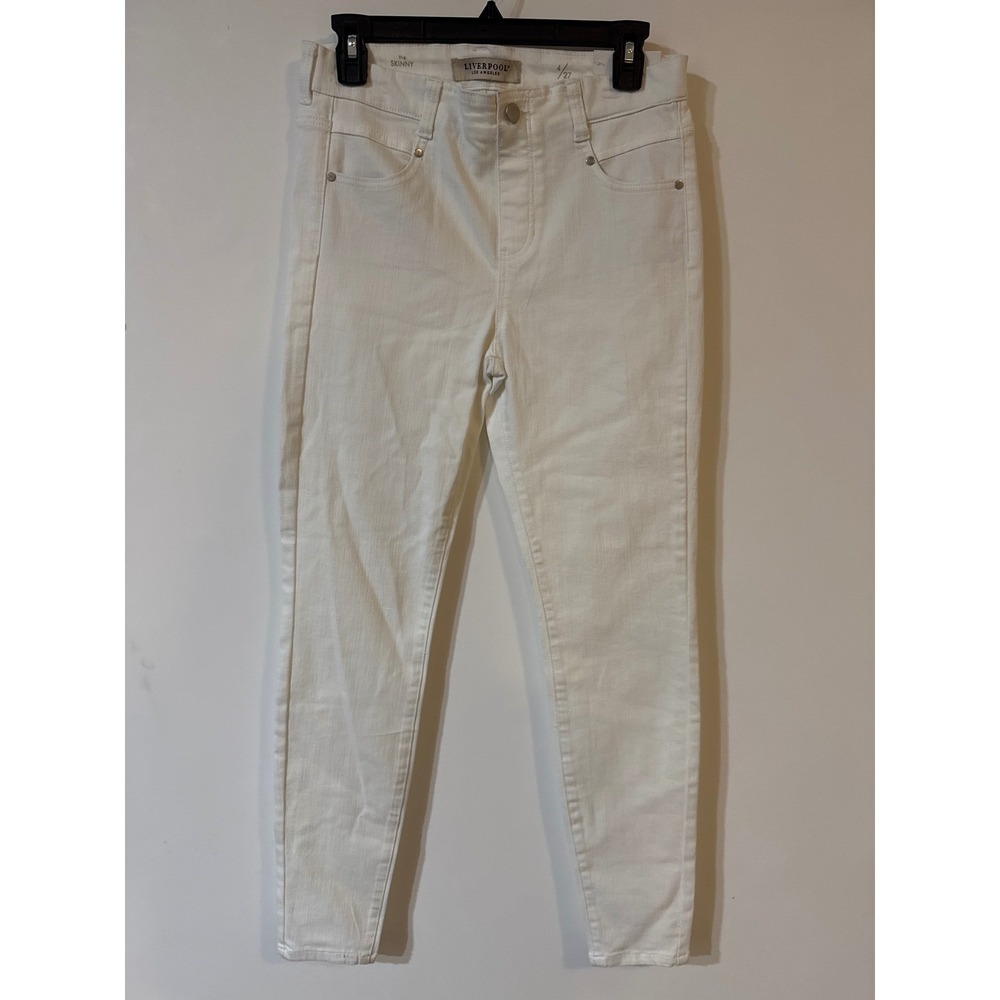 Liverpool‎ Los Angeles The Skinny White Denim Jeans Size 4/27 Stretch Slim Fit